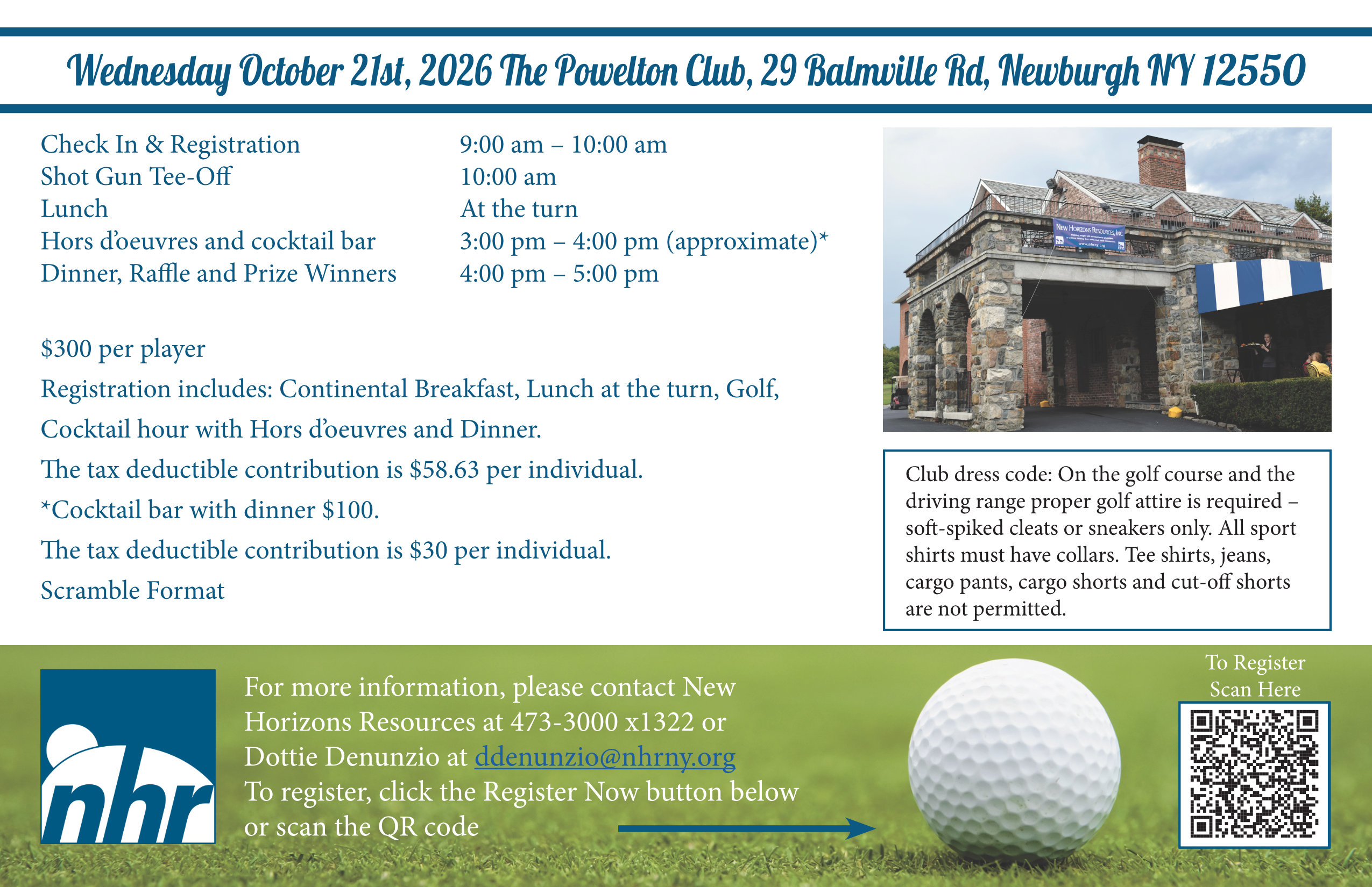 Golf tournament information